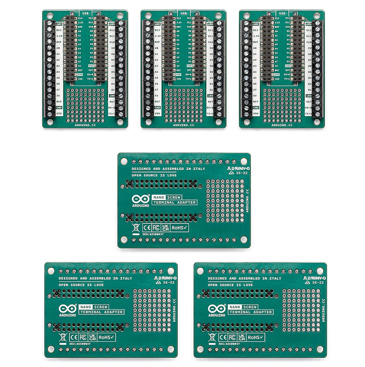 Arduino Nano Screw Terminal Adapters